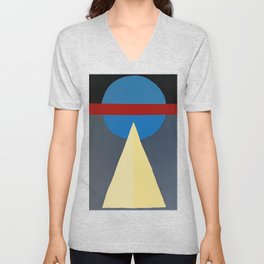 Triangle Moon V Neck T Shirt
