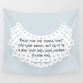 Fight, Lead - RBG (blue) *also in grey Wall Tapestry