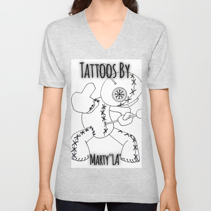 Tattoos By V Neck T Shirt