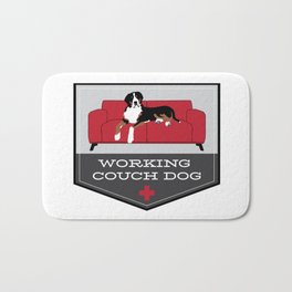 Working Couch Dog Badge Bath Mat