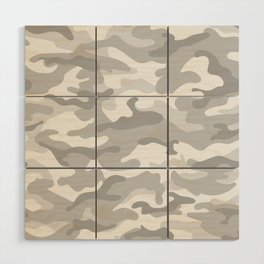Camouflage Grey And White Wood Wall Art