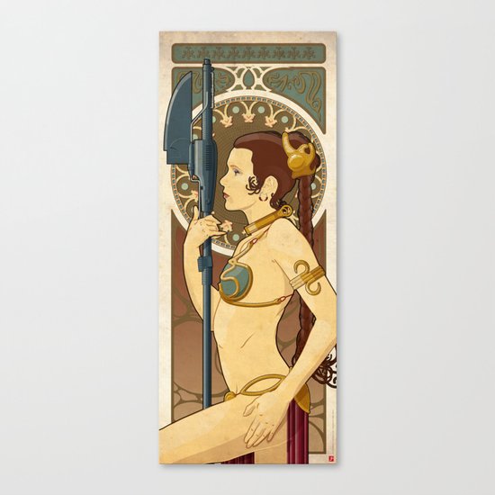 Slave Leia Art Nouveau Canvas Print