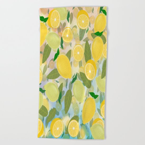Lemon Song Beach Towel