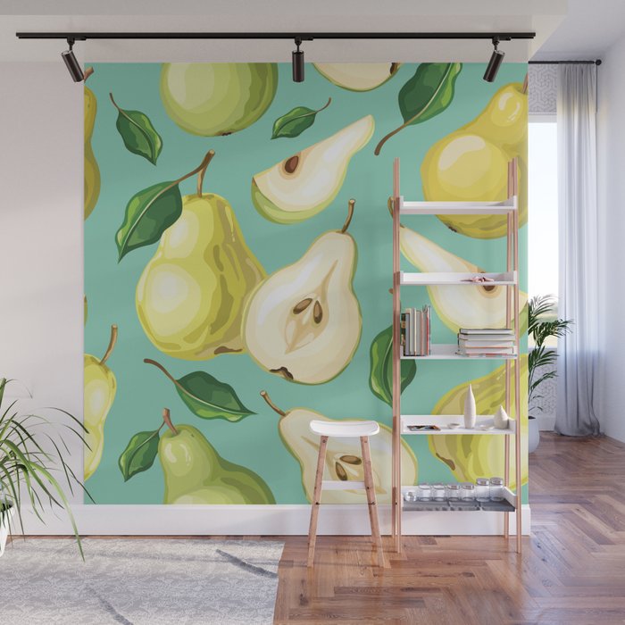 Pears... Fresh, Sweet And Delicious Wall Mural