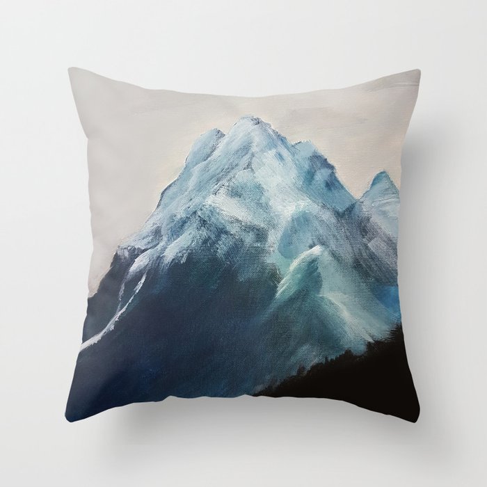 Snow Mountain Throw Pillow