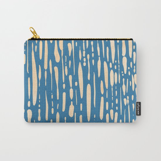 Ice Melt Stripes - Orange Sherbet on Saltwater Taffy Teal Carry-All Pouch