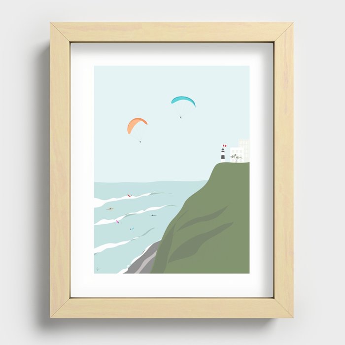On the Coast of Lima, Peru Recessed Framed Print