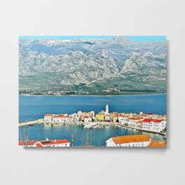 Vinjerac, Croatia  Metal Print | Places, Old, Villages, Sea, European, Azure, Beautiful, Traveler, Blue, Travel 