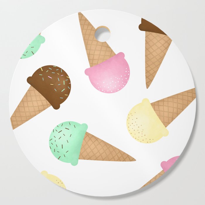 Ice Cream Pattern Cutting Board