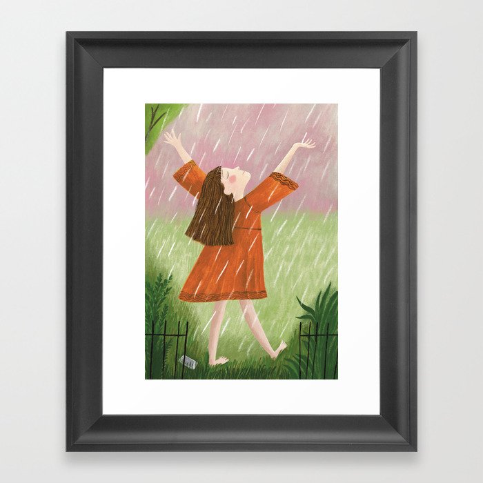 Rain of freedom  Framed Art Print