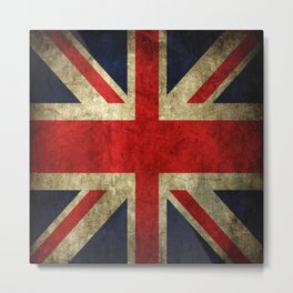 GRUNGY BRITISH UNION JACK  DESIGN ART Metal Print | Pattern, Grunge, Ink, Englandart, Wornflags, Wornoutflags, Unionjack, Old, Grungyflags, Flagart 