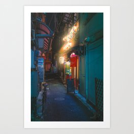 Entrance - Tokyo Japan Night Photography Art Print