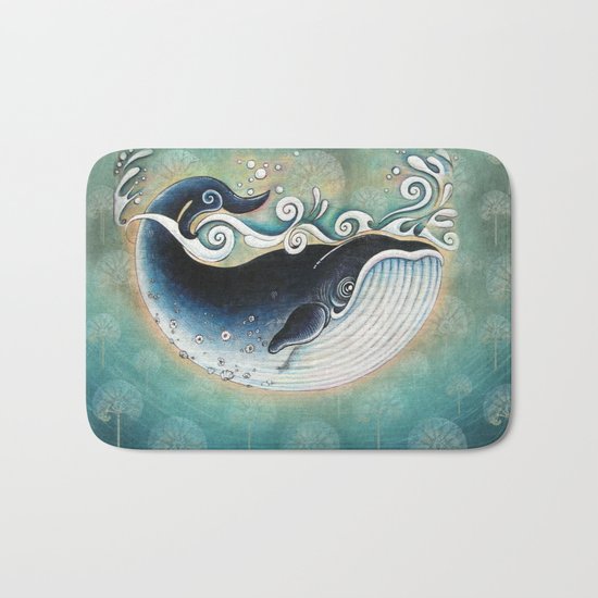the Blue Whale Bath Mat