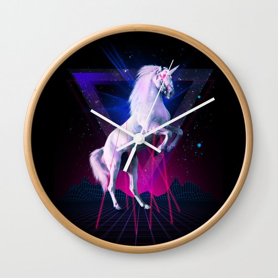 The last laser unicorn Wall Clock
