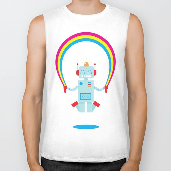 Skipping a Rainbow Biker Tank