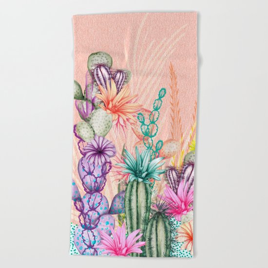 Cacti Love Beach Towel