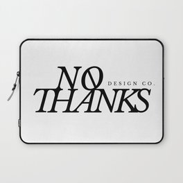 No Thanks Design Co. Logo - Black Laptop Sleeve