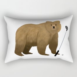 Bear Golf Rectangular Pillow
