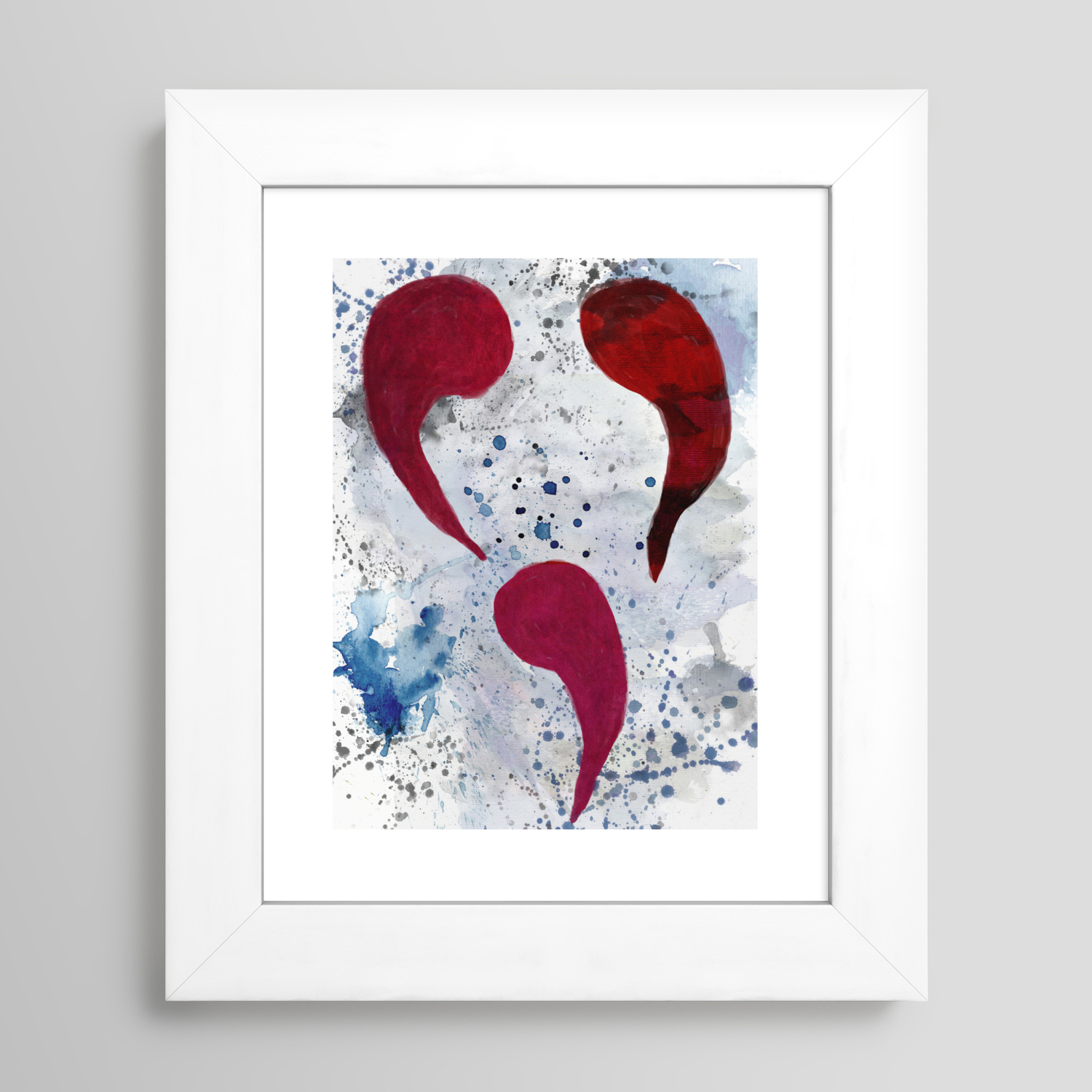 Triple Comma Club Painting Framed Art Print by USTshirts | Society6