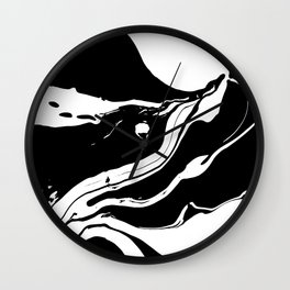 Black and White Marble Wall Clock