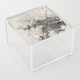 Sydney City Map - Australia Black & White Map Acrylic Box