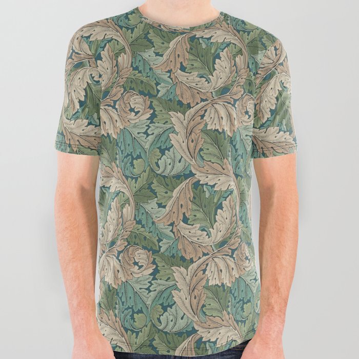 William Morris acanthus pattern, No,04. All Over Graphic Tee