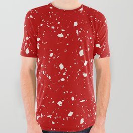 Red Terrazzo Seamless Pattern All Over Graphic Tee