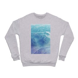 Black and white view over the mountains of Italy Crewneck Sweatshirt