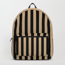 Tan Brown and Black Vertical Stripes Backpack | Brownsolidcolor, Lines, Tanbrowncolor, Blacklines, Linespattern, Tan, Tanbrownlines, Blackstripes, Black, Brownstripes 