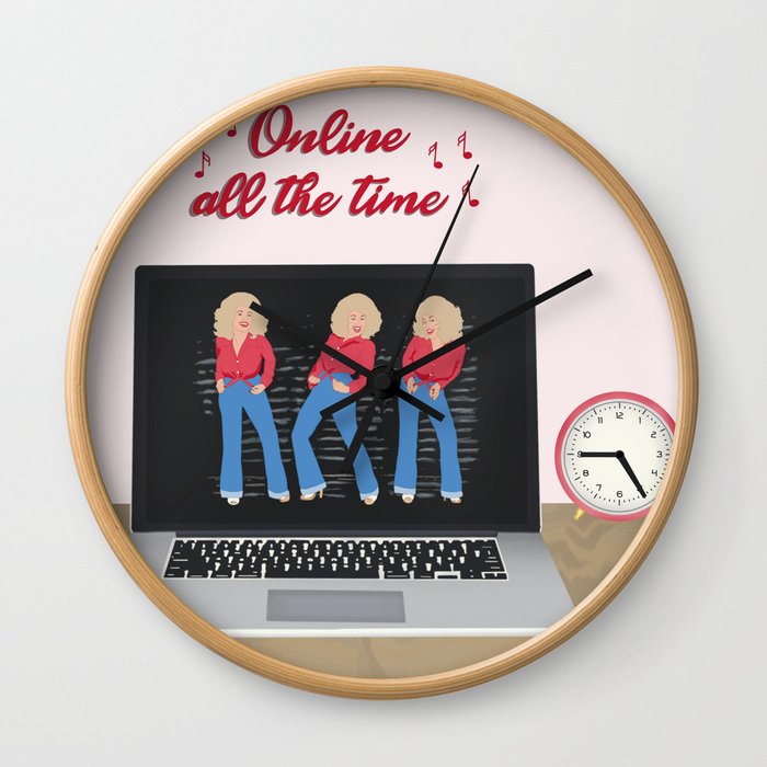 Dolly Online All The Time Wall Clock