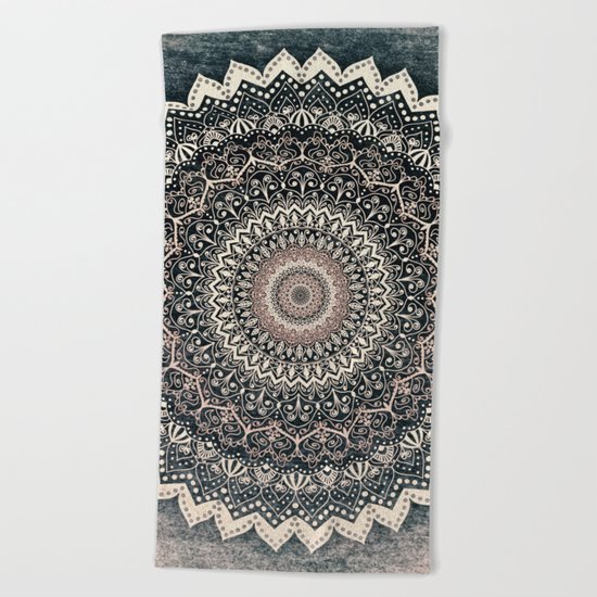 WARM WINTER MANDALA Beach Towel