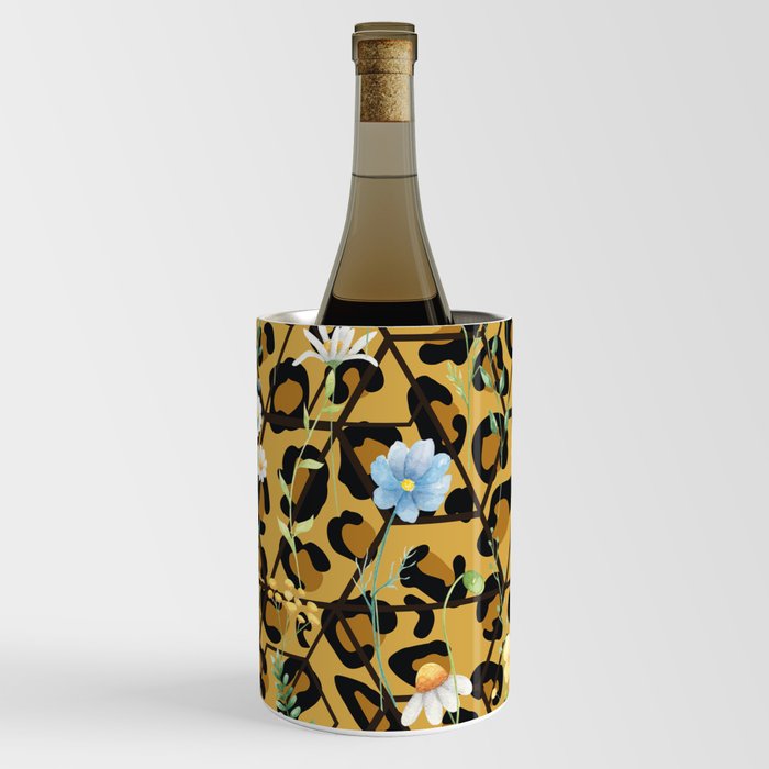 Leopard Print Geometric Wildflowers Wine Chiller