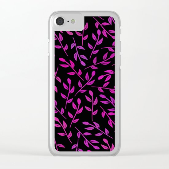 Colorful Leaves VII Clear iPhone Case