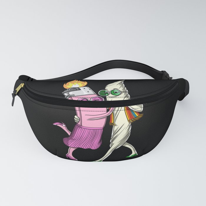 Weed Joint And Lighter Fanny Pack by Nikolay Todorov Society6