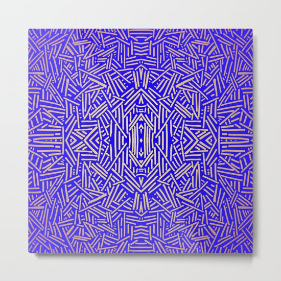 Radiate (Yellow/Ochre Royal) Metal Print