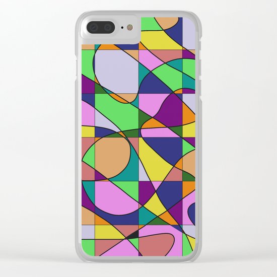Pastel Pieces Clear iPhone Case