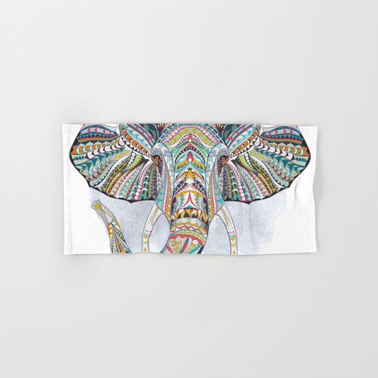 Colorful Ethnic Elephant Hand & Bath Towel