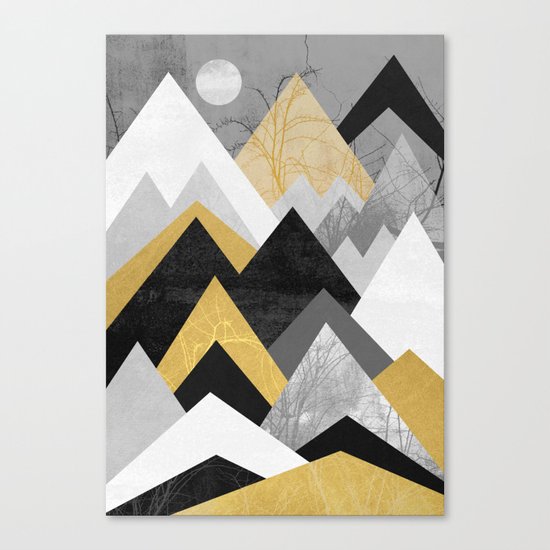 Golden mountains of the north Canvas Print
