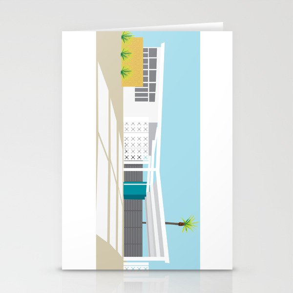 mid-century modern house four Stationery Cards