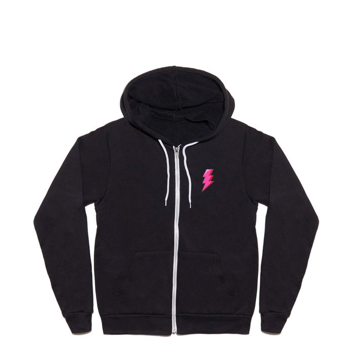 Lightning Bolt Art Aesthetic Full Zip Hoodie by Aesthetic by SB Designs Society6