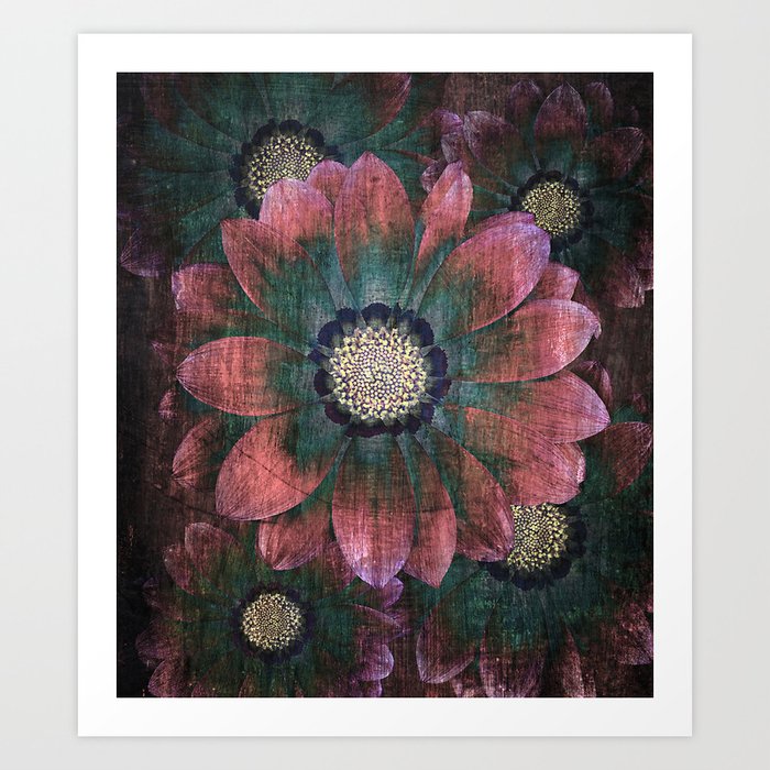 hippie flowers Art Print