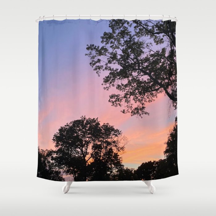 Sunset in Pink Shower Curtain