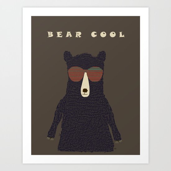 bear cool Art Print