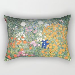 Gustav Klimt Flower Garden Rectangular Pillow