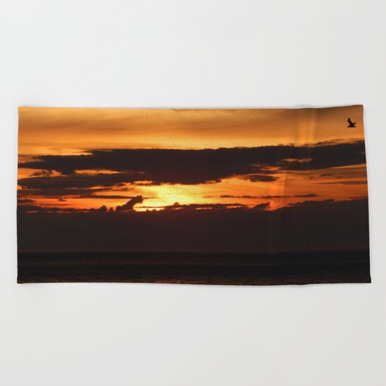 Sunset Shadows Beach Towel