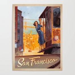 Vintage travel poster-San Francisco. Poster