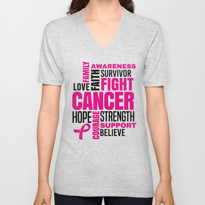 Support Breast Cancer Awareness T-Shirt Faith Fight Hope Tee
