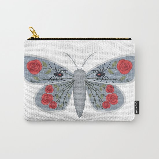 spider web and rose (made up moth) Carry-All Pouch