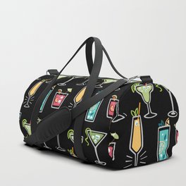 Drink Pattern. Cocktail background. Cute Beverages Duffle Bag