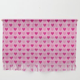 Pink Hearts No. 2 | Heart Pattern | Love Hearts | Patterns | Love | Romance | Valentines Wall Hanging